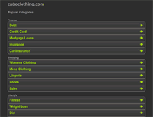 Tablet Screenshot of cubeclothing.com